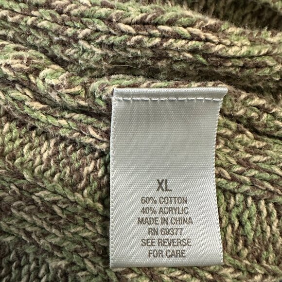 Dressbarn size XL variegated avocado green open Cardigan. - Picture 4 of 6